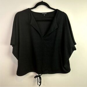 Who What Wear Black Knit Top